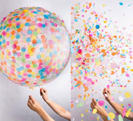 Giant confetti balloon