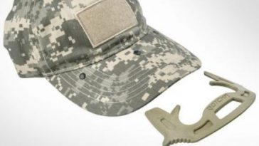 Baseball cap with self defense tool