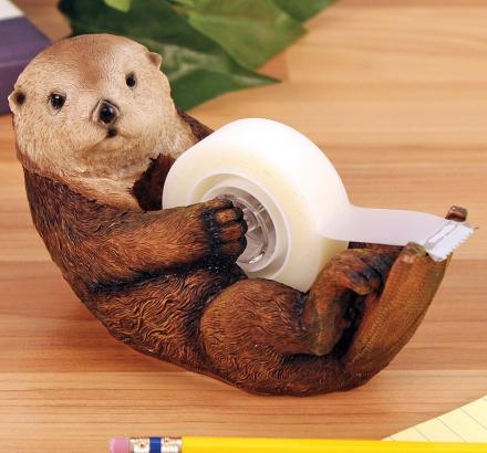 Cute otter tape dispenser