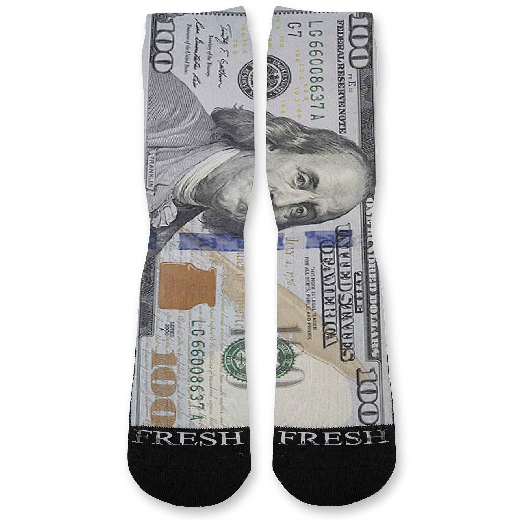 100 Dollar Bill Socks