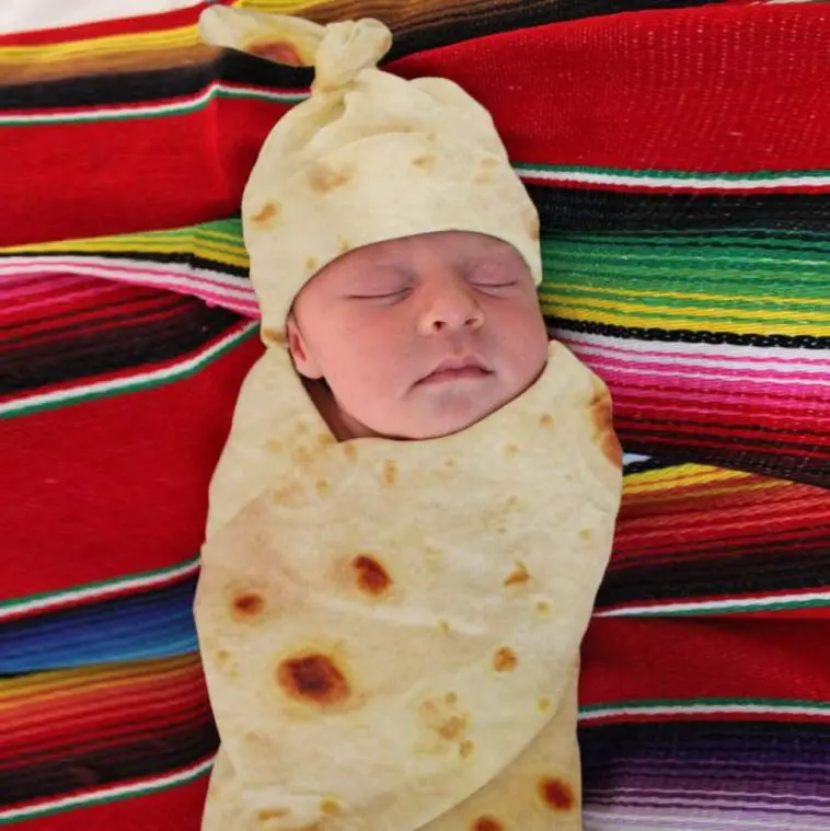 Baby Tortilla Blanket and Hat
