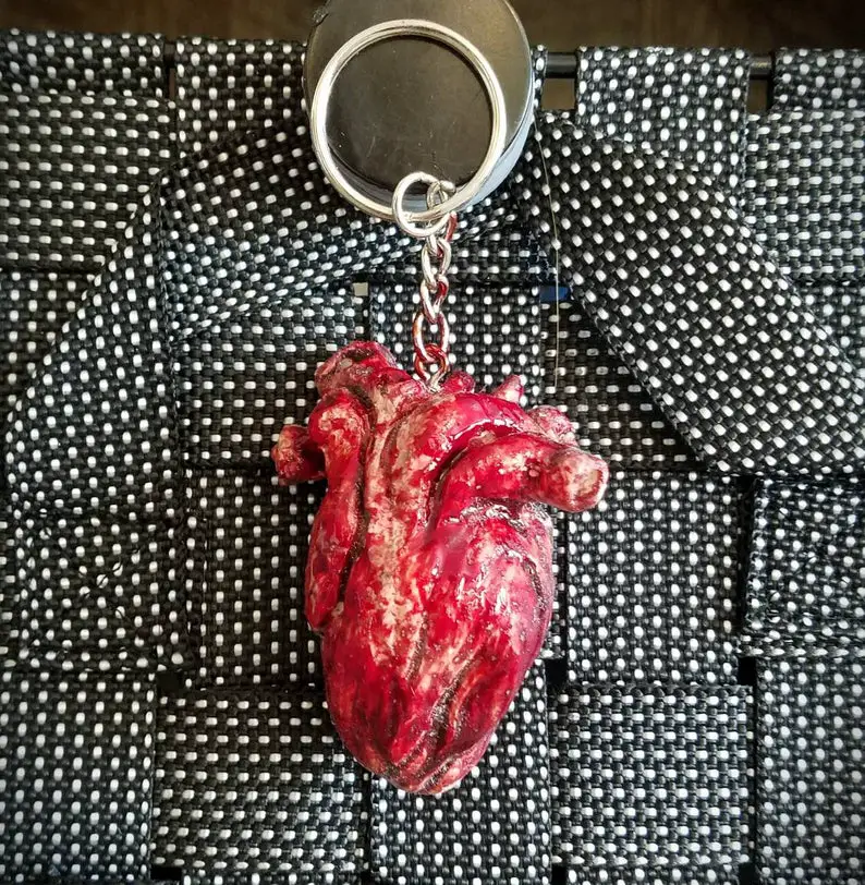 Bloody Heart Keychain