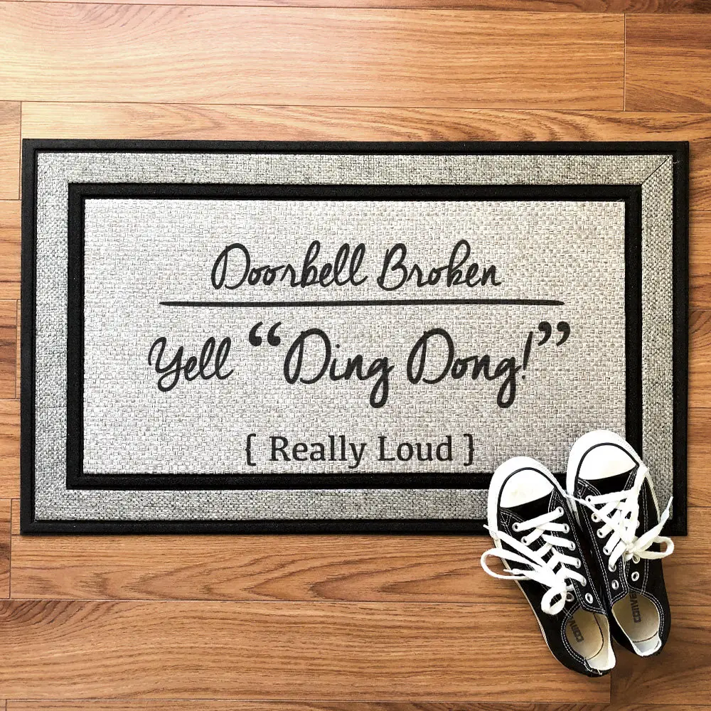 Broken Doorbell Ding Dong Doormat
