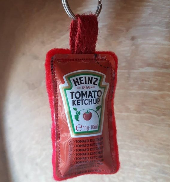 Ketchup Sachet Keyring
