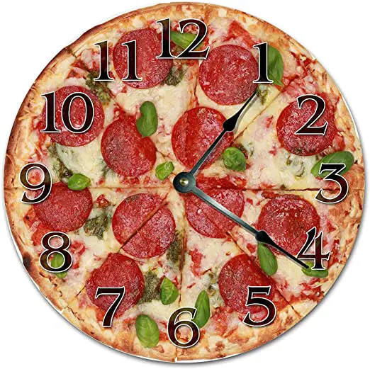 Pepperoni Pizza Wall Clock