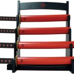 Samurai Sword Kitchen Knife Set and Stand
