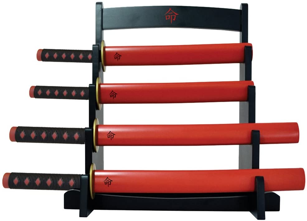 Samurai Sword Kitchen Knife Set and Stand