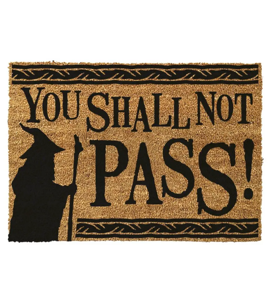 You Shall Not Pass Lord Of The Rings Doormat
