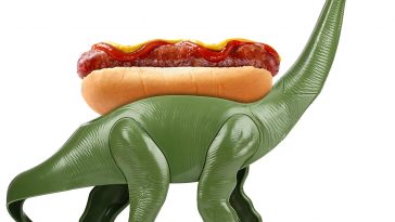 Dinosaur hot dog holder