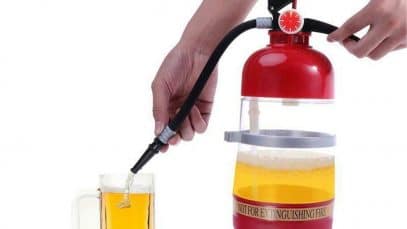 fire extinguisher cocktail shaker and drink dispenser