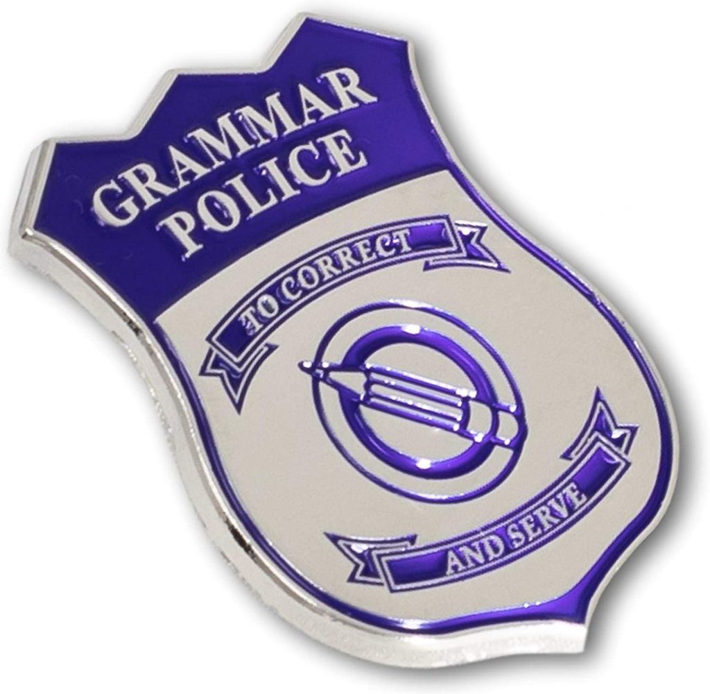 Grammar Police Badge