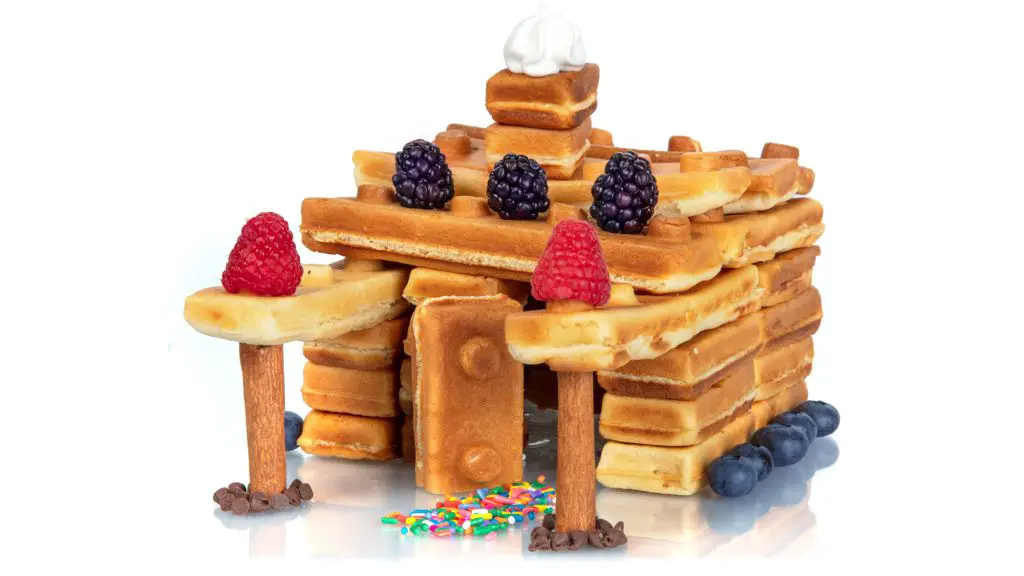 Lego block waffle maker castle