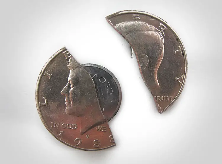 Knife Disguised As A 50 Cent Coin