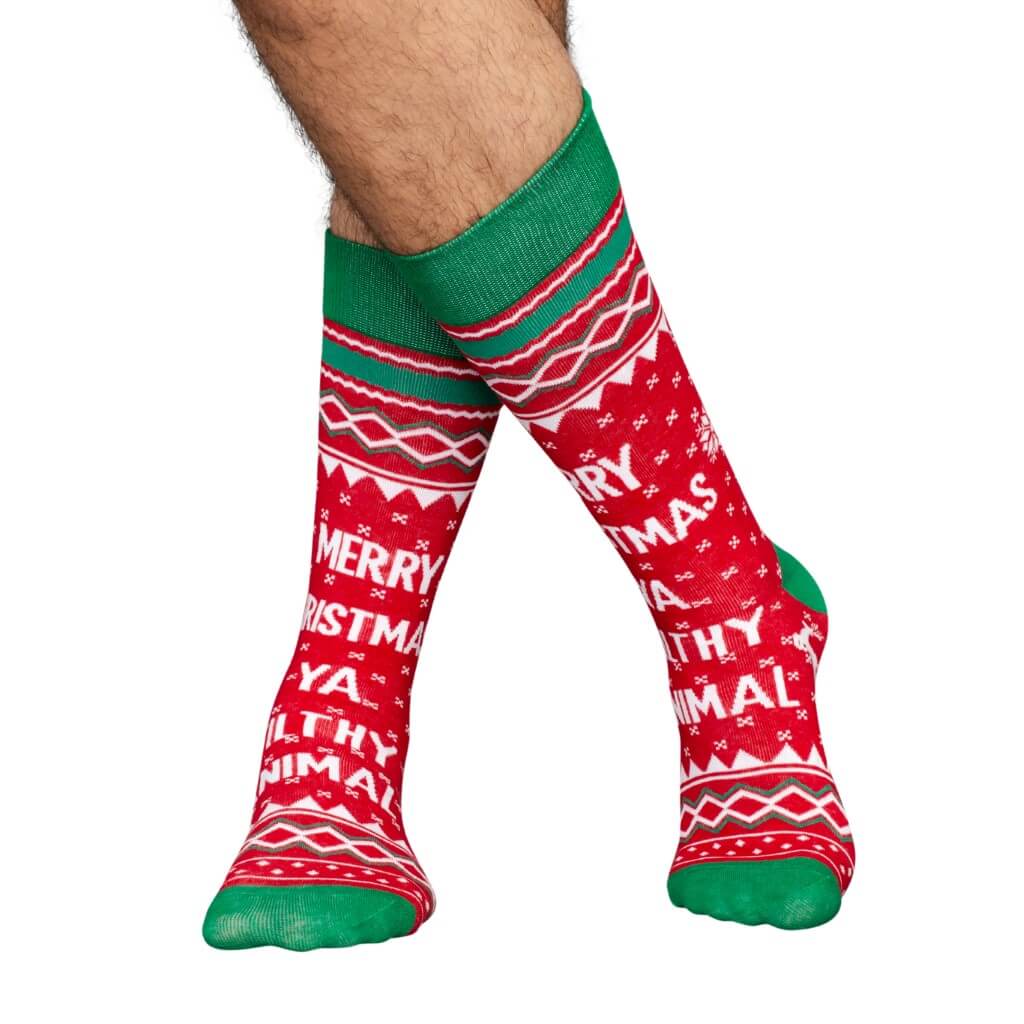 Merry Christmas You Filthy Animal Socks