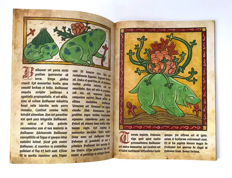 Inside The Medieval Pokemon Collectors Book