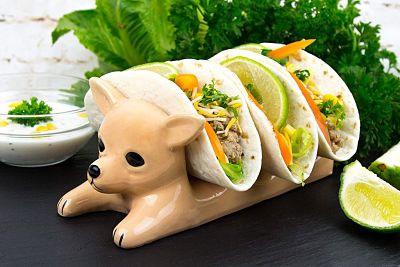 funny taco holders ceramic dog taco holder