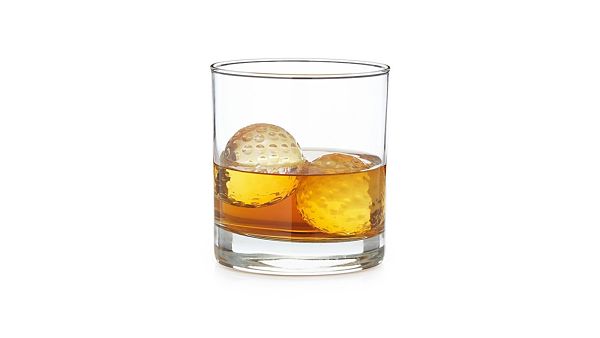 Lush Golf | Golf Ball Whiskey Chillers & Pouch Golf Gift Set Glass Whiskey  Stones for Chilling Vodka, Whiskey & Scotch, 30mm, One Set of Two Balls