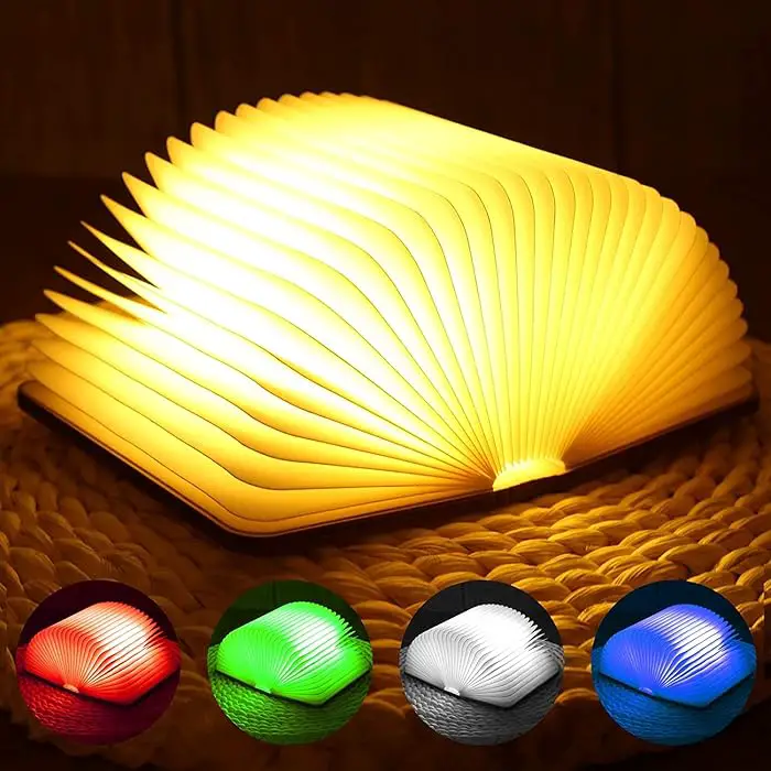 Folding book lamp