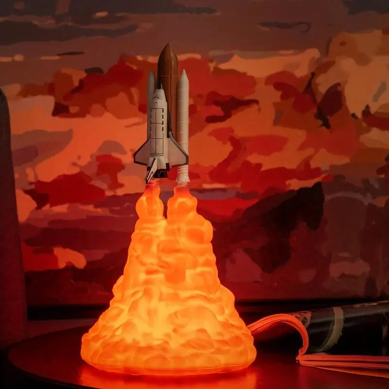 Rocket and spaceship lamp