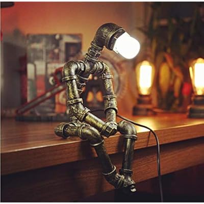 Steampunk robot lamp