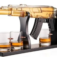 Rifle shaped whiskey decanter